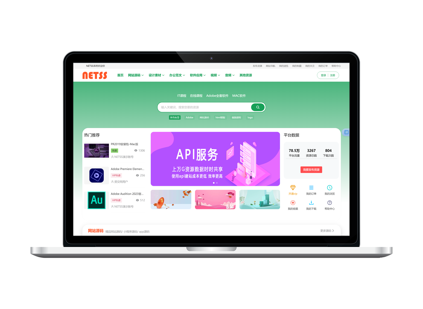翼鸟资源网站系统V2版本